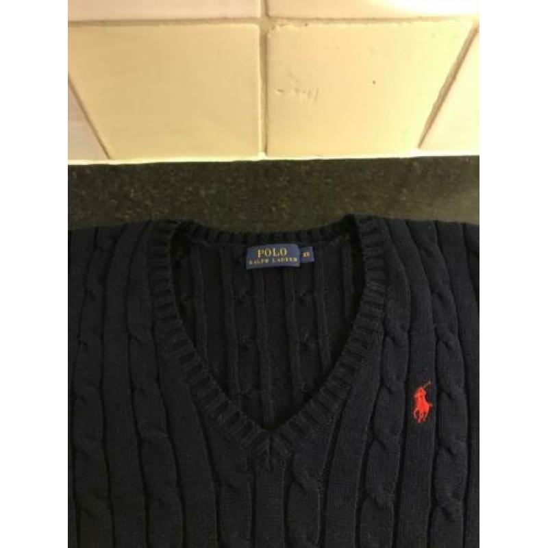 Ralph Lauren donkerblauwe kabeltrui xs