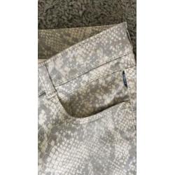 GARDEUR broek maat 42 grijs slangenprint ZGAN