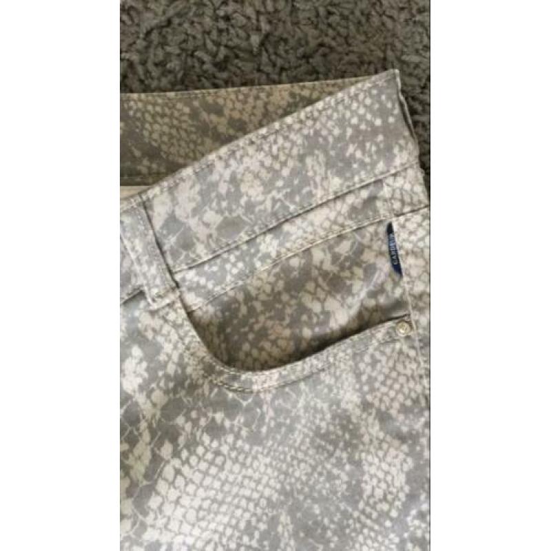 GARDEUR broek maat 42 grijs slangenprint ZGAN