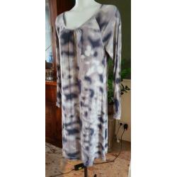 NETTE gave kleurige beige SANDWICH jurk mt L 42/44, jurkje