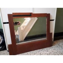 Amsterdamse School art deco spiegel facet geslepen