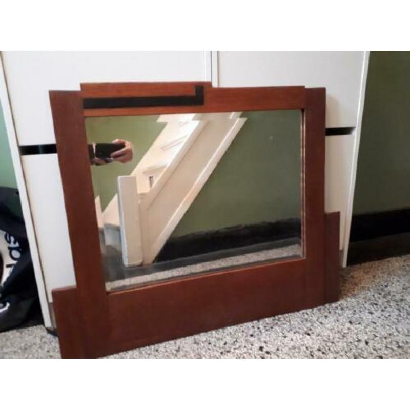 Amsterdamse School art deco spiegel facet geslepen