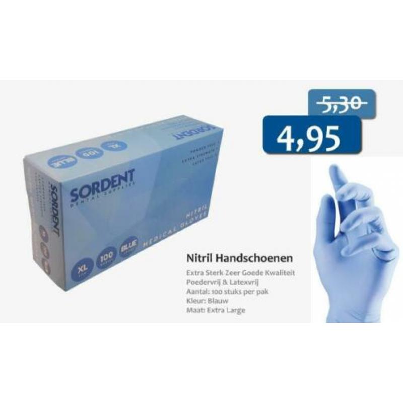 POEDERVRIJ Nitrile nitriel nitril handschoenen S, M, L, XL