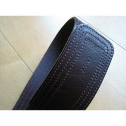 Nieuwe stoere donkerbruin leren riem McGREGOR 90 snazzeys