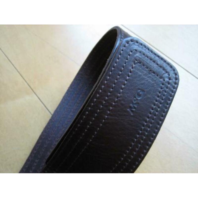 Nieuwe stoere donkerbruin leren riem McGREGOR 90 snazzeys
