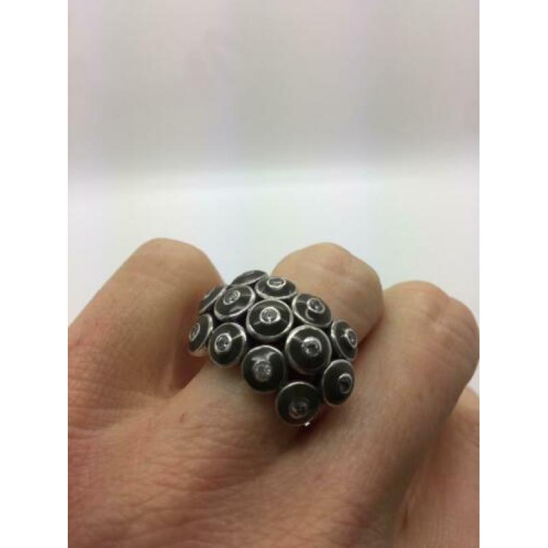 H104 Prachtige zilveren ring Ti Sento maat 19