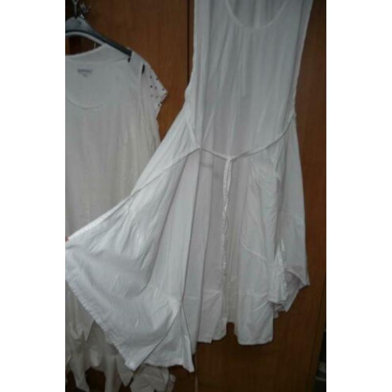 Hebbeding aparte witte overslag jurk 42/44/46