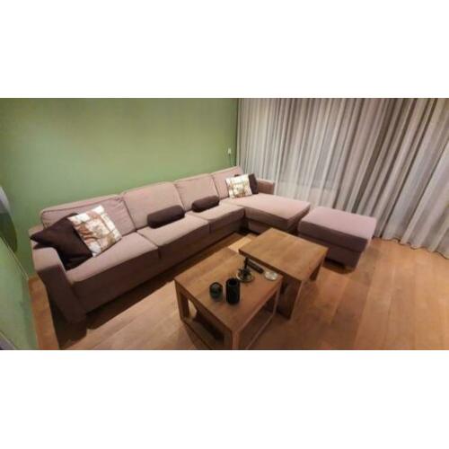 Bankstel 3-zits met Chaise Longue | Cacao Bruin | Montel