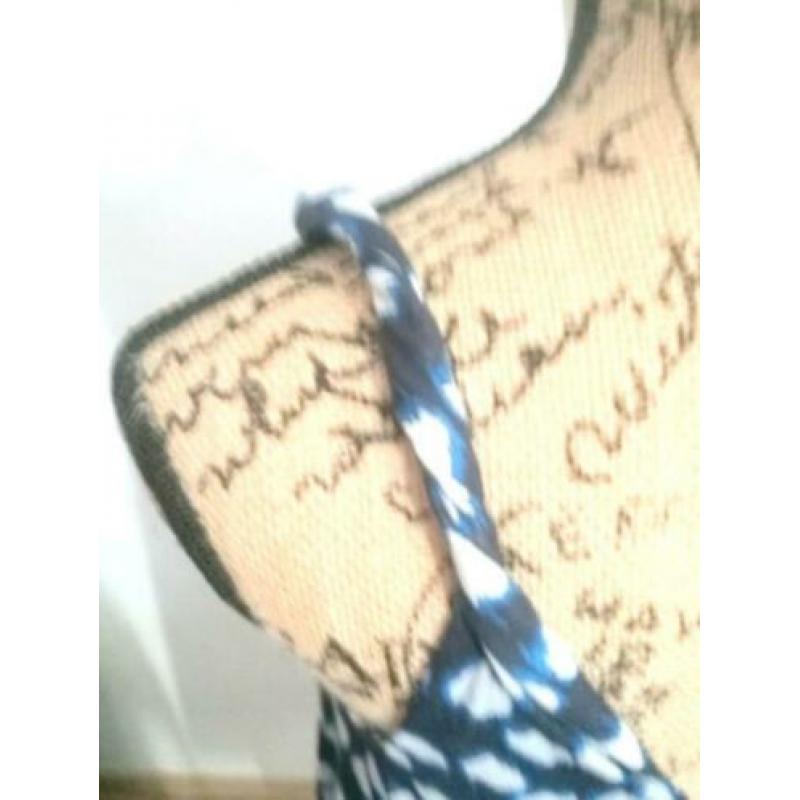 MANGO jurk maat 40 ( L ) blauw zwart wit
