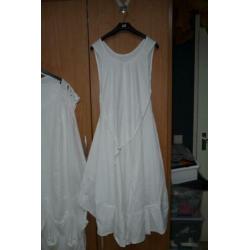 Hebbeding aparte witte overslag jurk 42/44/46
