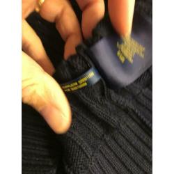 Ralph Lauren donkerblauwe kabeltrui xs