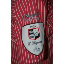 L'ARGENTINA, ARGENTINA gestreepte blouse, rood, Mt. S