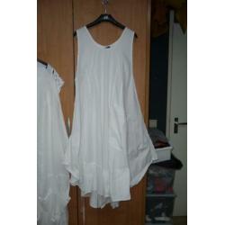 Hebbeding aparte witte overslag jurk 42/44/46