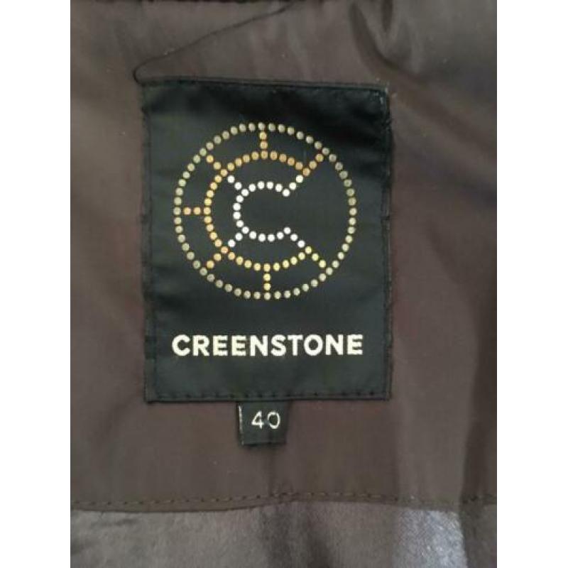 Donkerbruine Greenstone jas, maat 40,amper gedragen!