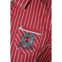 L'ARGENTINA, ARGENTINA gestreepte blouse, rood, Mt. S
