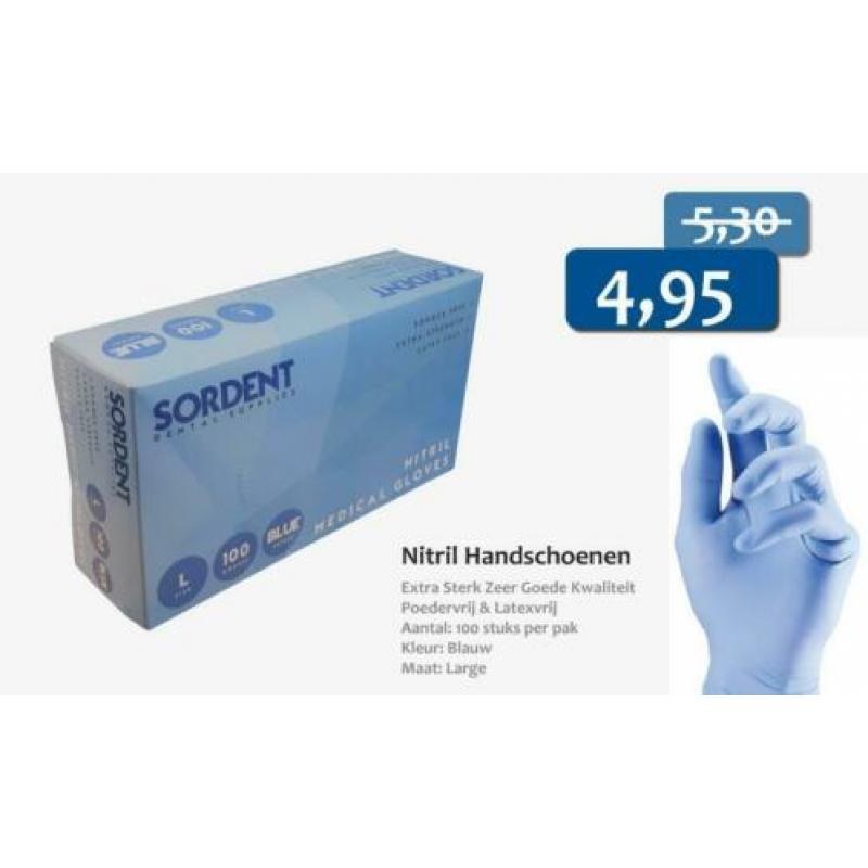 POEDERVRIJ Nitrile nitriel nitril handschoenen S, M, L, XL