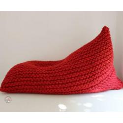 Gebreide zitzak rood dikke 100% WOL van 219,95 voor 168,95