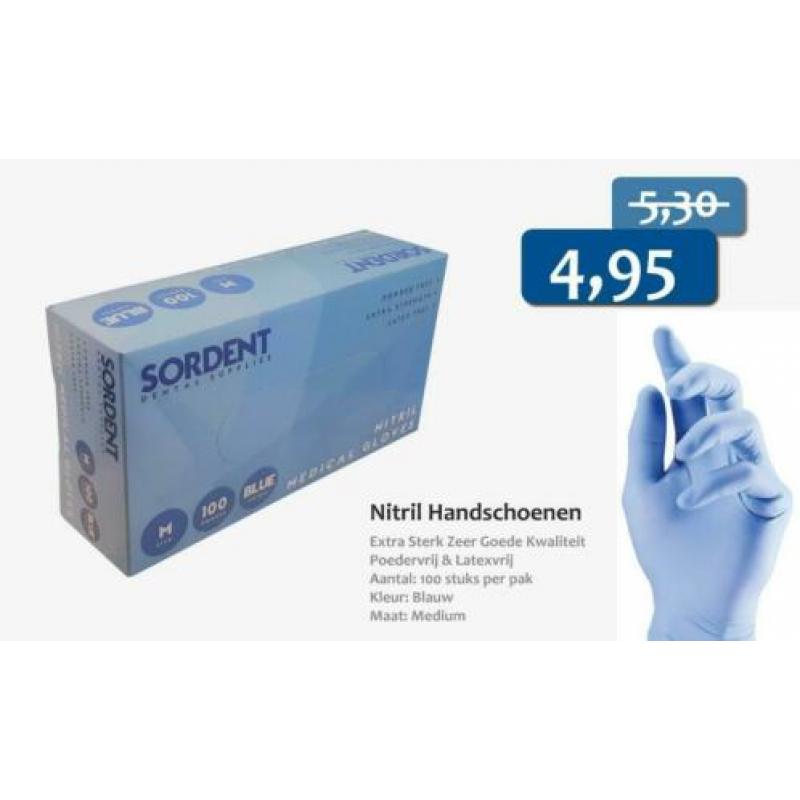 POEDERVRIJ Nitrile nitriel nitril handschoenen S, M, L, XL