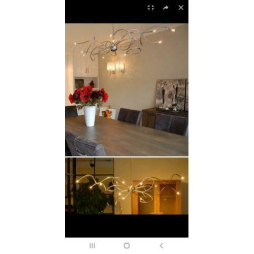 Zeer mooie handgebogen 12 lamps plafondlamp