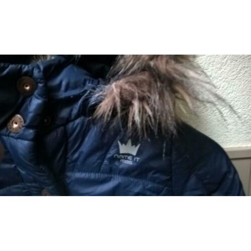 Donkerblauw meisjes jack name of 128