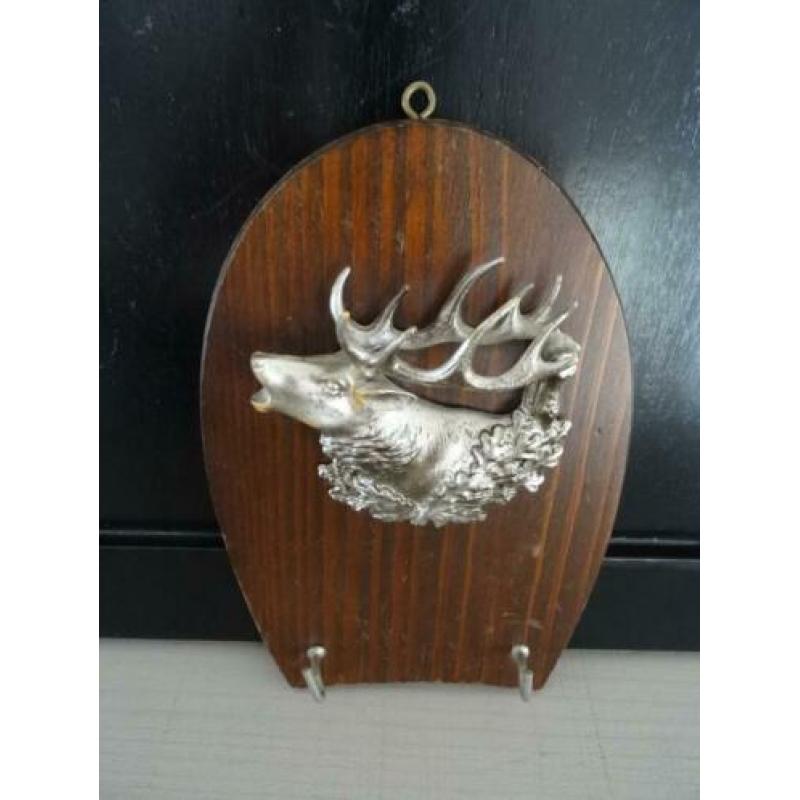 Wandbordje hert - vintage