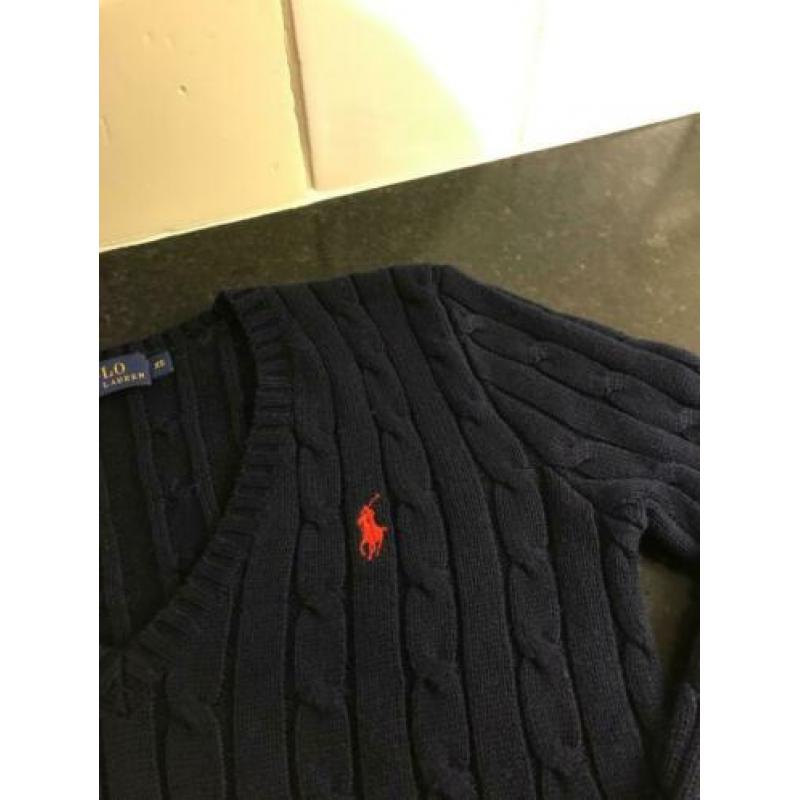 Ralph Lauren donkerblauwe kabeltrui xs