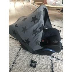 Maxi-cosi blauw zwart met verkleiner