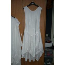 Hebbeding aparte witte overslag jurk 42/44/46