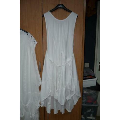 Hebbeding aparte witte overslag jurk 42/44/46