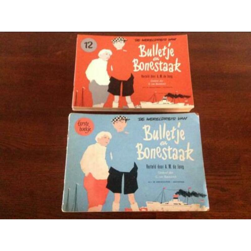 De wereldreis van Bulletje en Bonestaak, 17 boekjes.