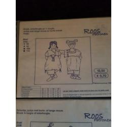 ROOS - patroon patronen kinderkleding diverse soorten