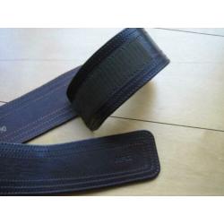 Nieuwe stoere donkerbruin leren riem McGREGOR 90 snazzeys