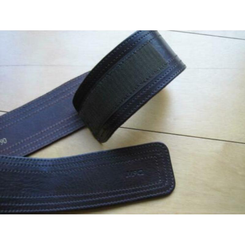 Nieuwe stoere donkerbruin leren riem McGREGOR 90 snazzeys