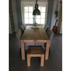 4 stevige eetkamer stoelen
