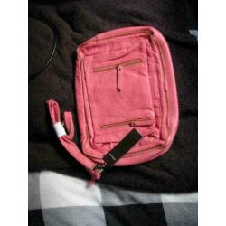tas koraalroze/rood van Pieces, nieuw.