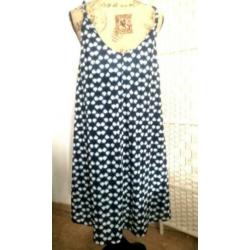 MANGO jurk maat 40 ( L ) blauw zwart wit