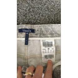 GARDEUR broek maat 42 grijs slangenprint ZGAN