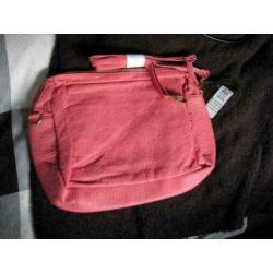 tas koraalroze/rood van Pieces, nieuw.