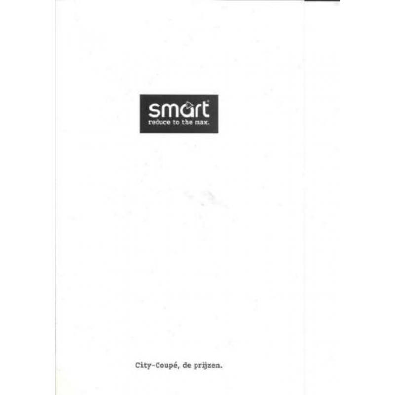 autofolder Smart City-Coupé de prijzen, november 1998