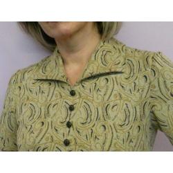 *Abfab Vintage Fijn Geweven 70's Jurk 38/40*