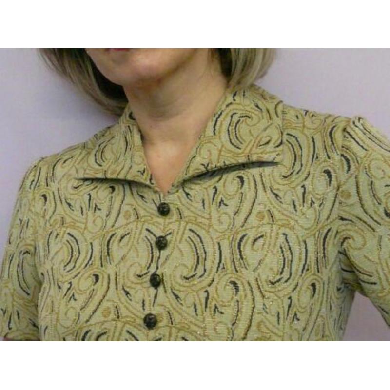*Abfab Vintage Fijn Geweven 70's Jurk 38/40*
