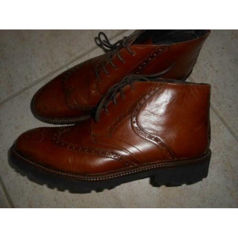 nieuwe bruine leren italiaanse Antonio parriego schoenen 41