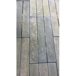 hardhouten terrastegels toplaag 12 mm dik, kunststof kliksys