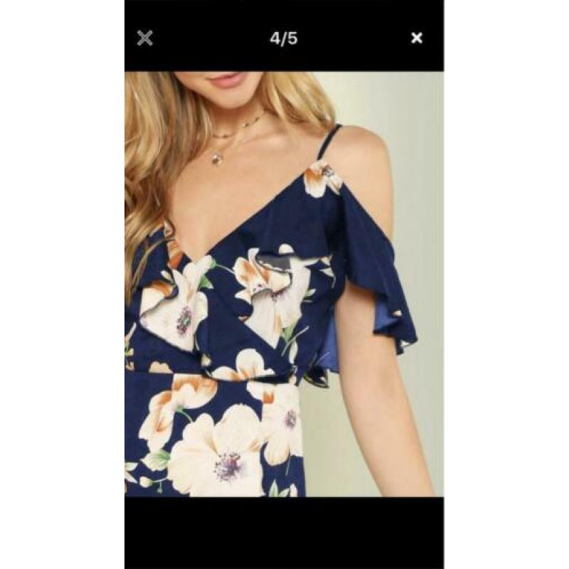 Superleuk zomerjurkje bloemen - maat S NIEUW