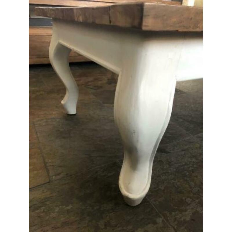 Salontafel (teak hout)met Queen Anne poten