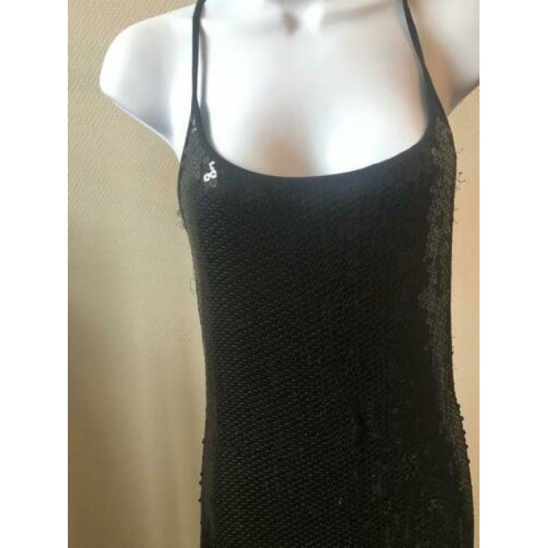 'c&a pailletten black dress zwart JURKJE maat s feest