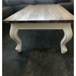 Salontafel (teak hout)met Queen Anne poten