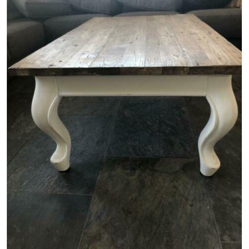 Salontafel (teak hout)met Queen Anne poten