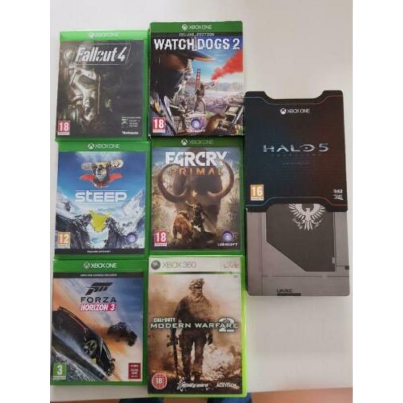 Xbox one S (2 controllers en 7 spellen) 500 gb