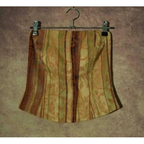T_009) Vintage chique baroquestijl gestreepte bustier/korset
